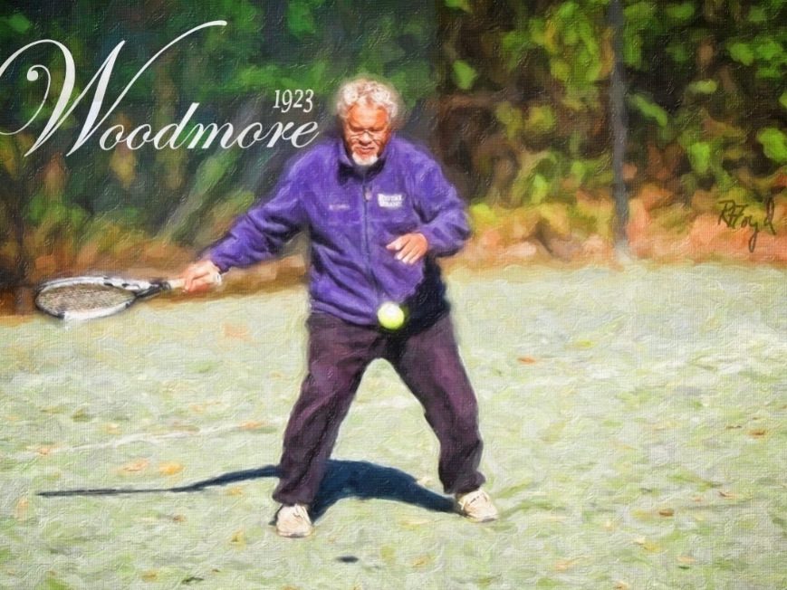 Sidney Strickland playing tennis